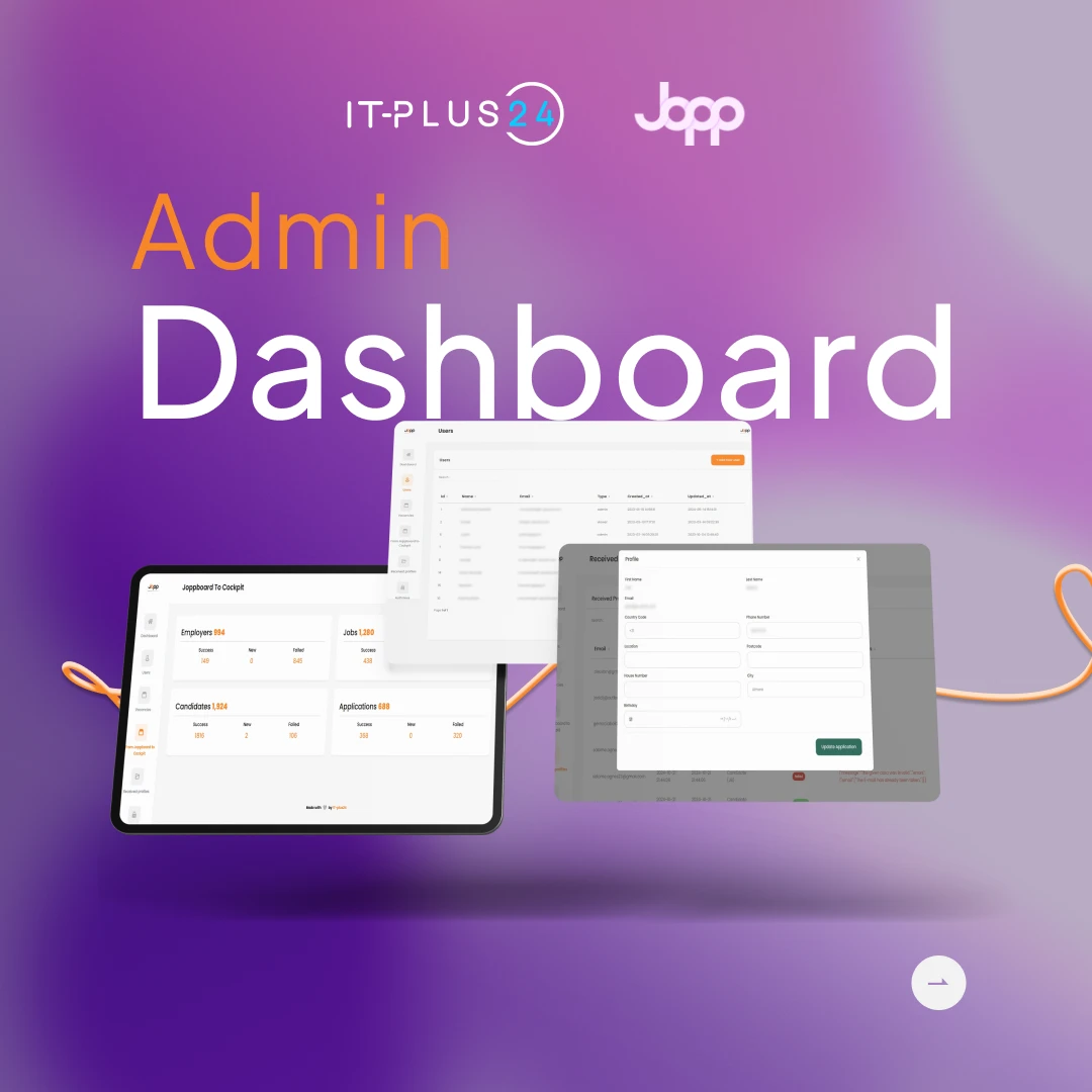 Jopp admin dashboard